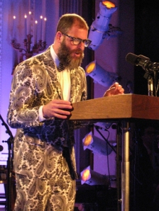 Kenneth Goldsmith reading at the White House in front of President Obama